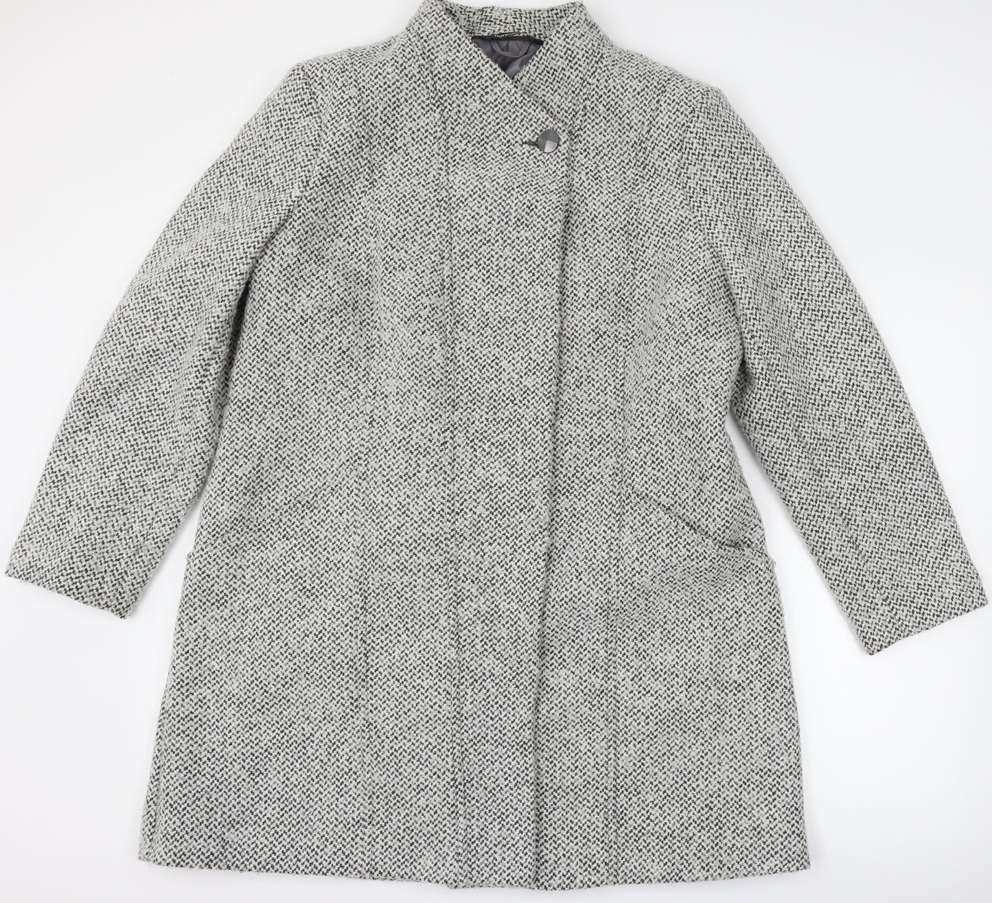 Bonmarché Womens Grey   Overcoat Coat Size 18