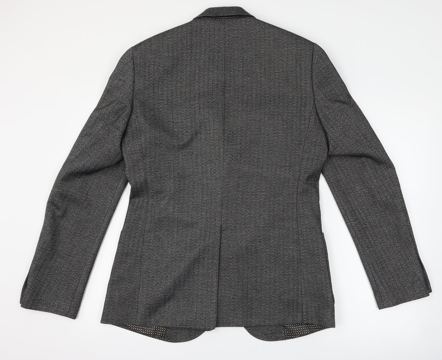Marks and Spencer Mens Grey Herringbone  Jacket Suit Jacket Size 40
