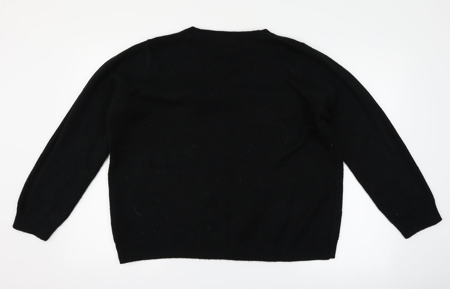 George Womens Black   Pullover Jumper Size 20  - Christmas HO HO HO