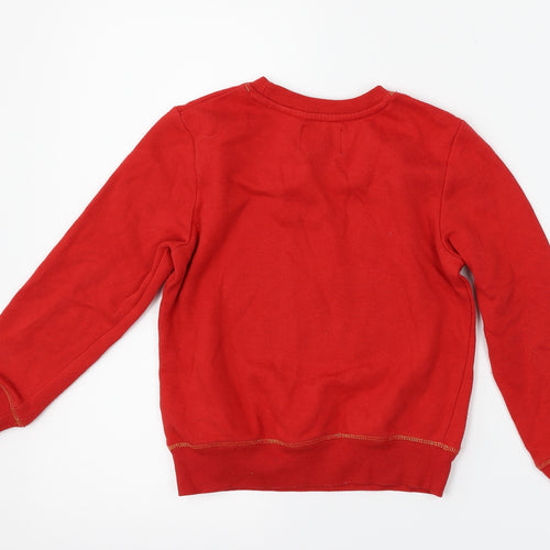 George Girls Red   Pullover Sweatshirt Size 6-7 Years  - Team Rudolph
