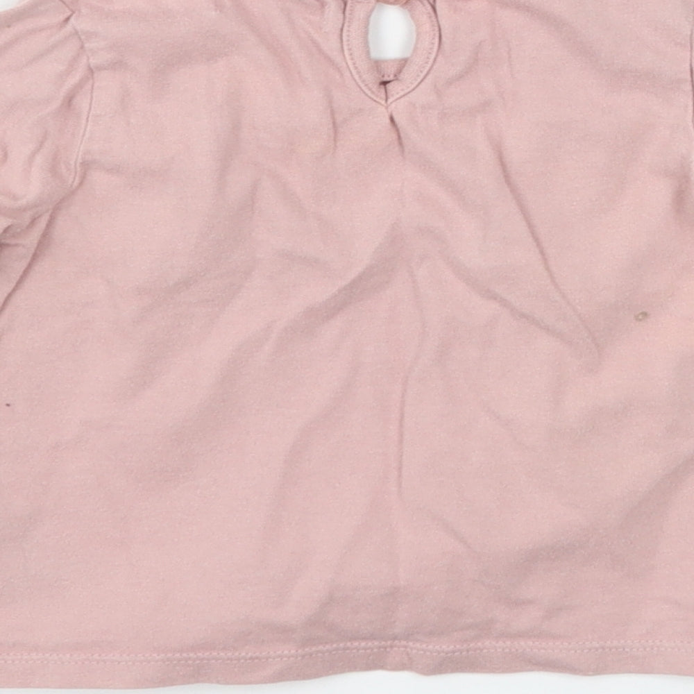 Very Girls Pink   Basic T-Shirt Size 9-12 Months  - bunny