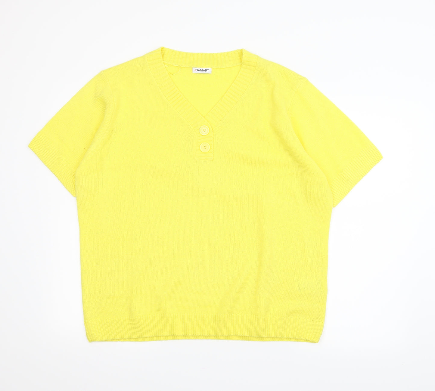 Damart Womens Yellow   Cardigan Jumper Size 22