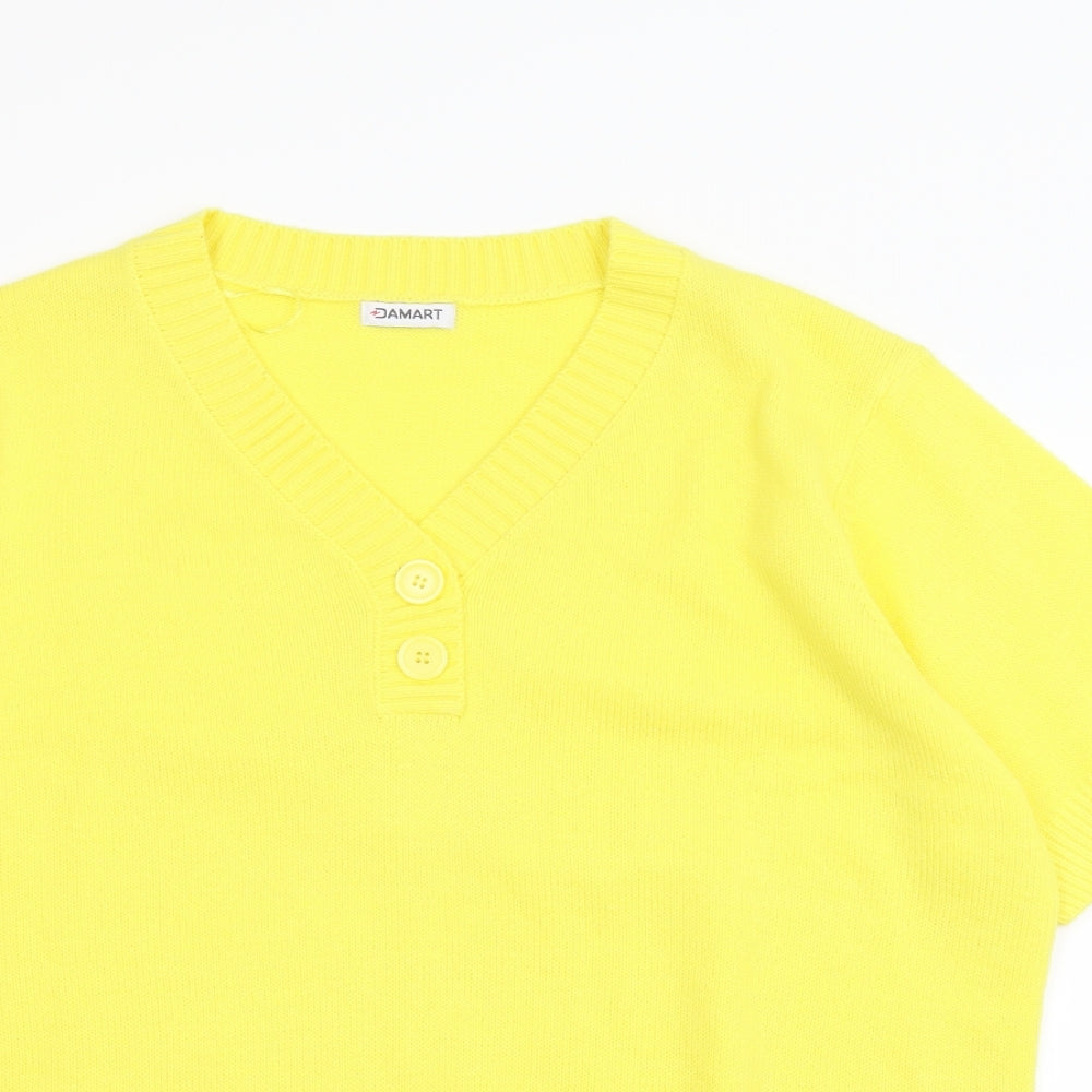 Damart Womens Yellow   Cardigan Jumper Size 22