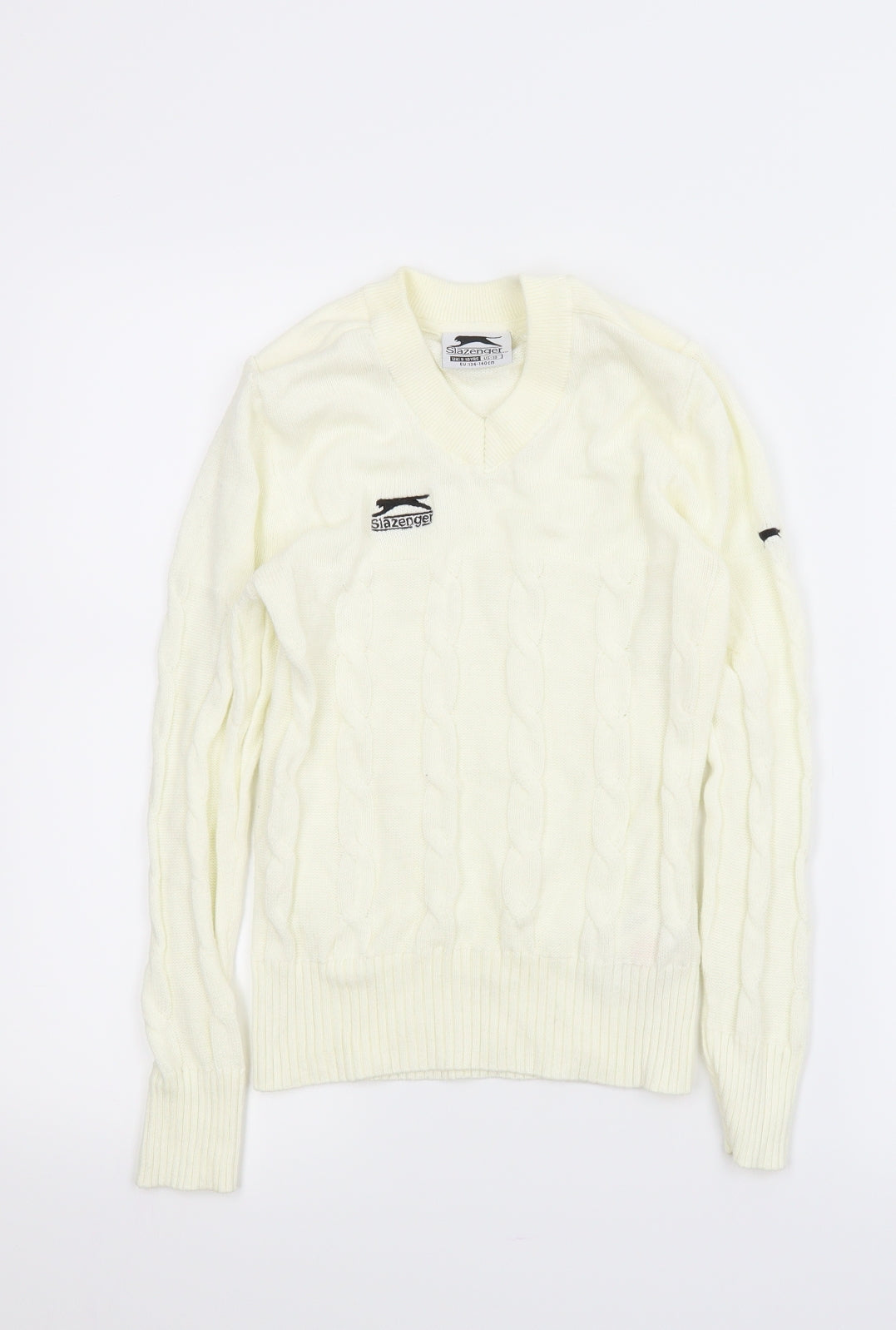 Slazenger Boys White   Pullover Jumper Size 9-10 Years