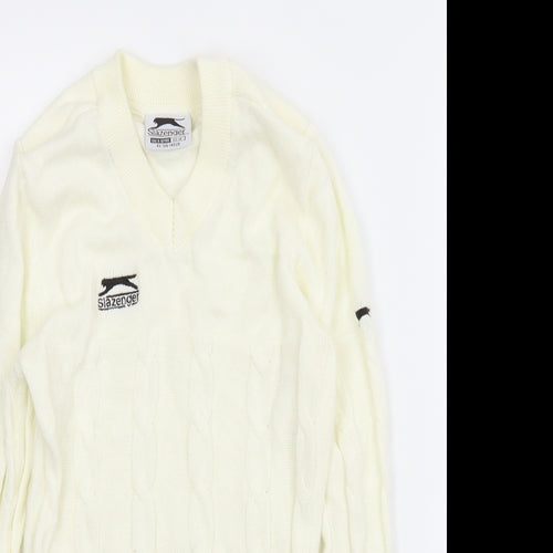 Slazenger Boys White   Pullover Jumper Size 9-10 Years