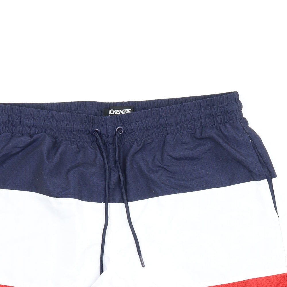 McKenzie Mens Multicoloured Striped  Sweat Shorts Size XL