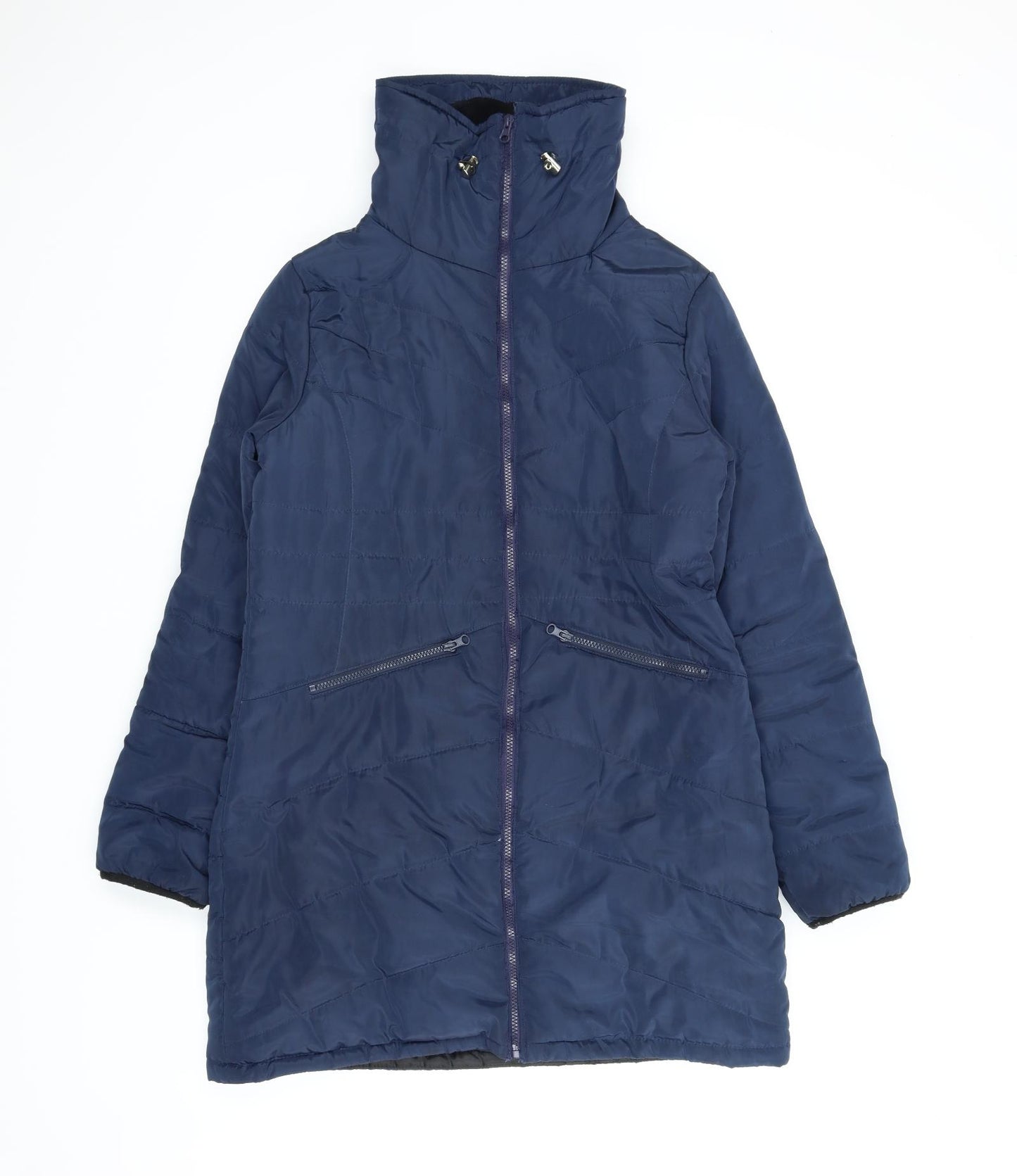 BLFD Womens Blue   Quilted Coat Size 12