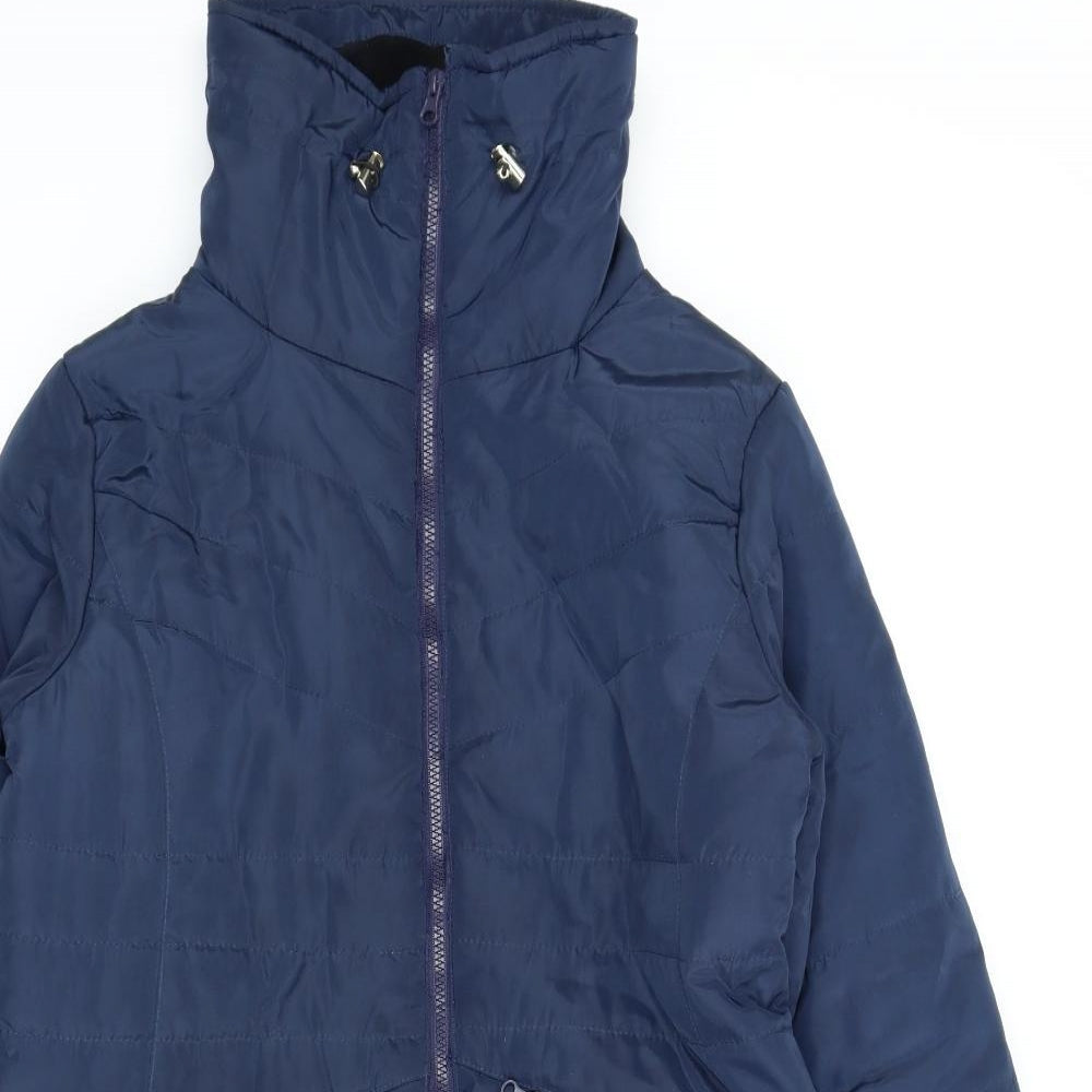BLFD Womens Blue   Quilted Coat Size 12