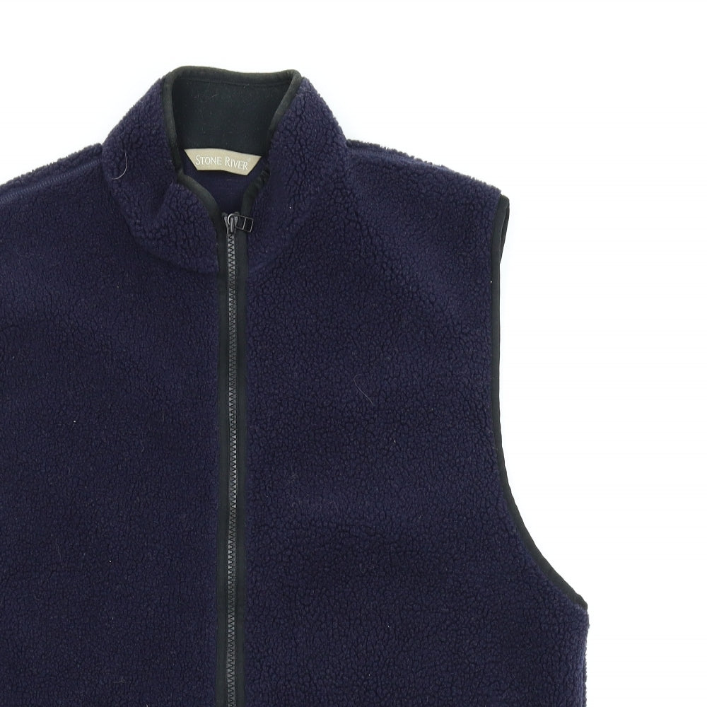 Stone River Mens Blue  Fleece Gilet Jacket Size S
