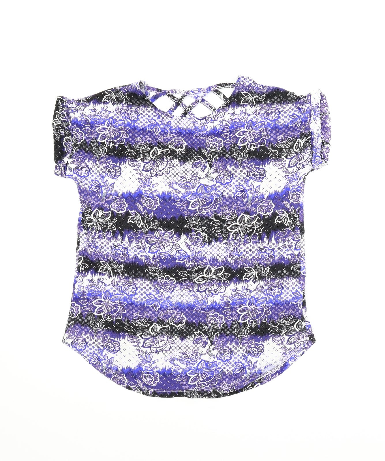 Peacocks Womens Blue Paisley  Basic Blouse Size 10