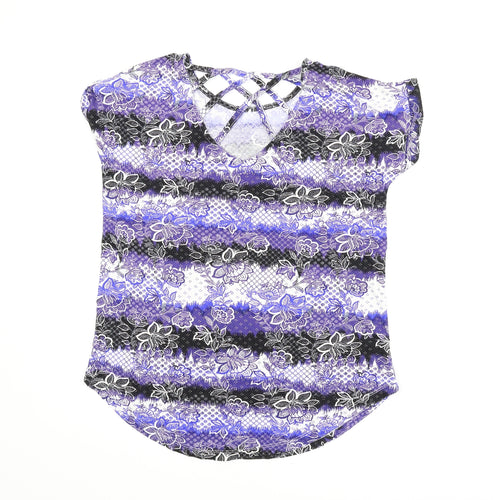 Peacocks Womens Blue Paisley  Basic Blouse Size 10