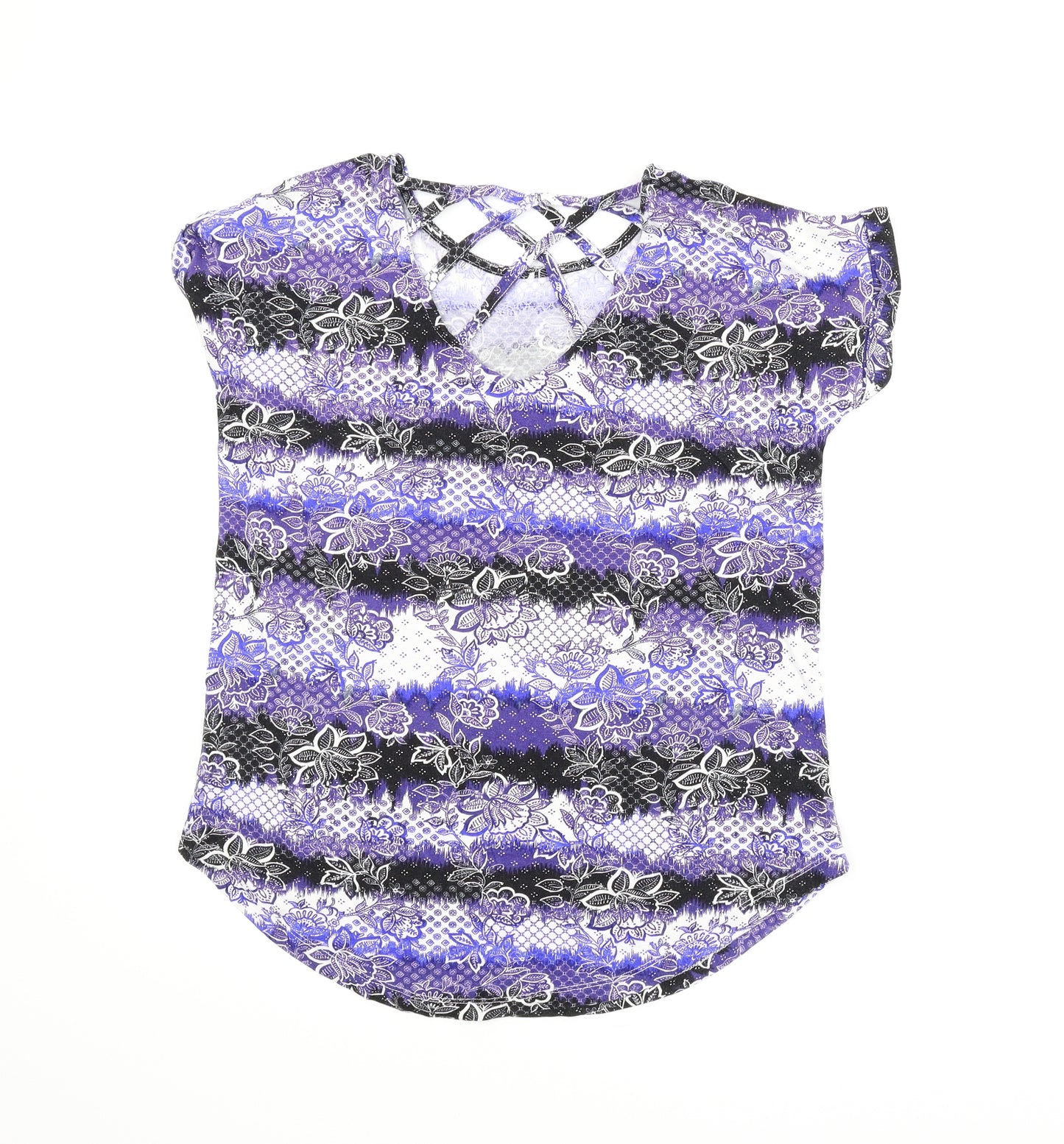 Peacocks Womens Blue Paisley  Basic Blouse Size 10