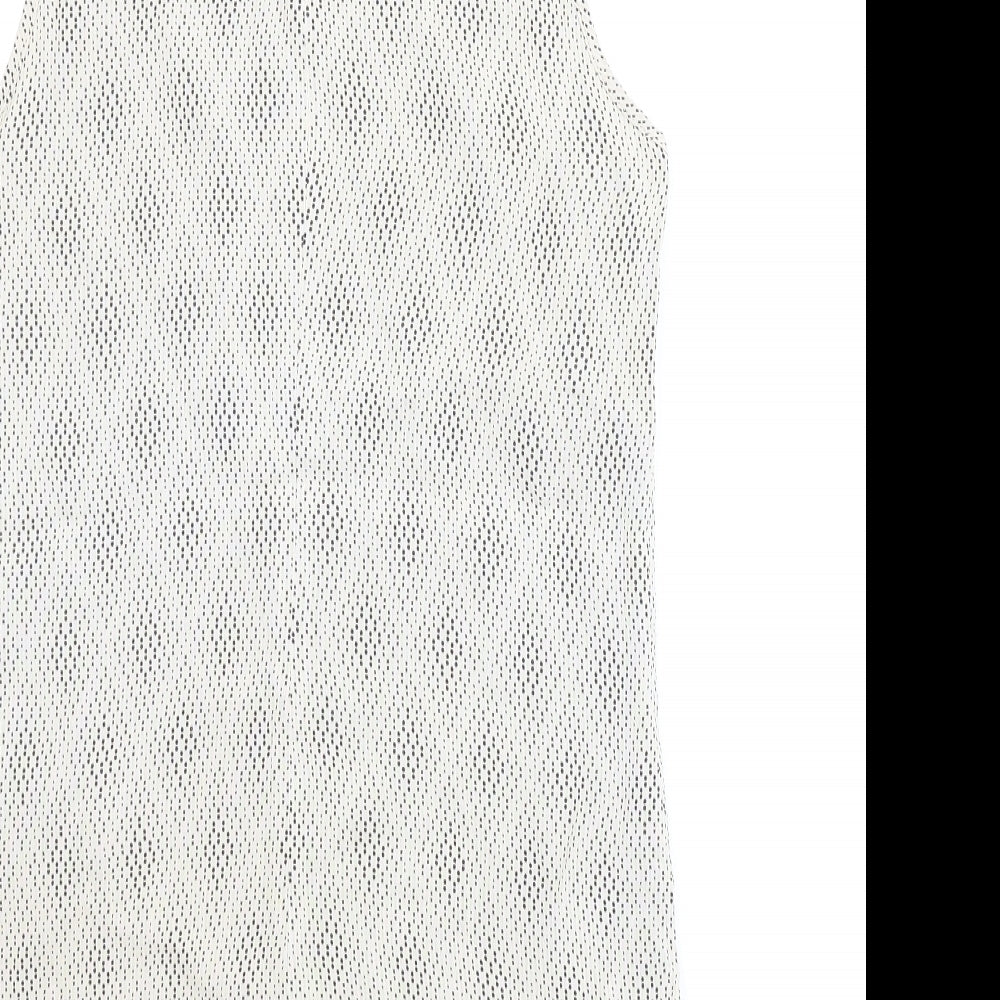 Preworn Womens Beige Argyle/Diamond  Tunic Blouse Size 12