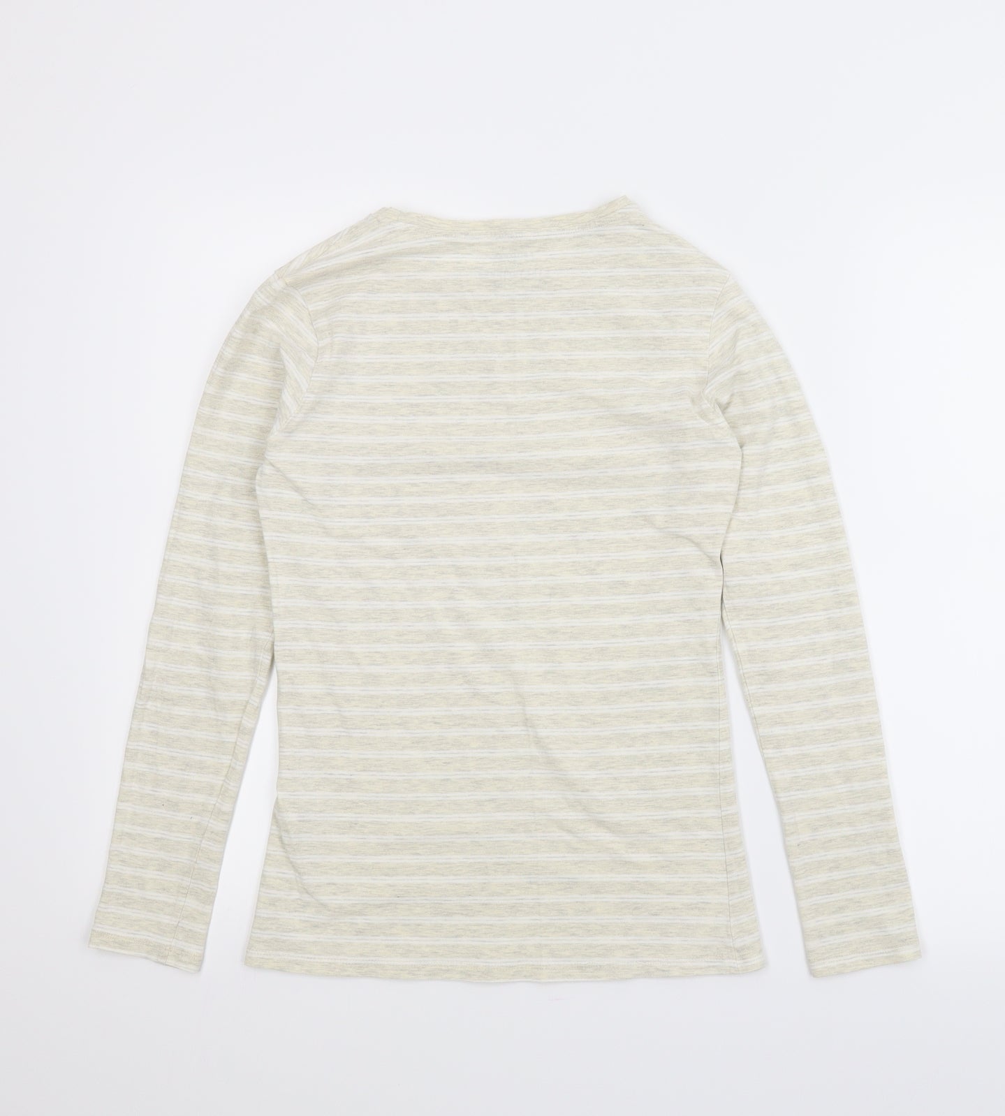 Primark Womens Beige Striped  Basic T-Shirt Size 10