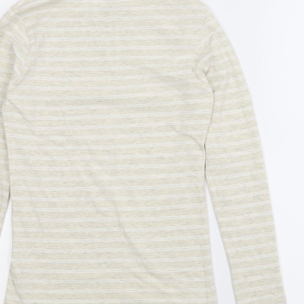 Primark Womens Beige Striped  Basic T-Shirt Size 10