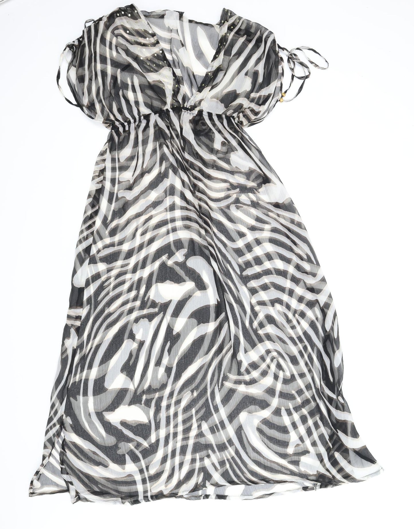 Accessorize Womens Brown Animal Print  A-Line  Size 14  - See-through