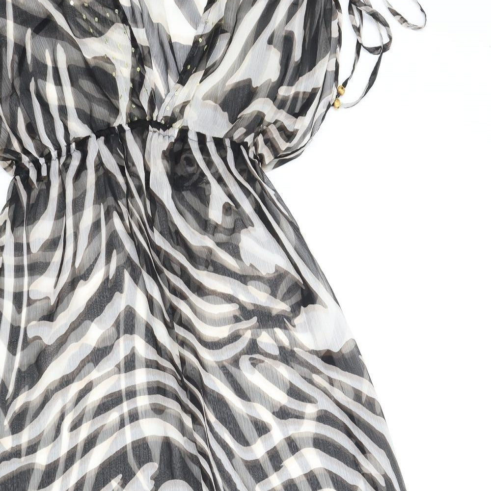 Accessorize Womens Brown Animal Print  A-Line  Size 14  - See-through