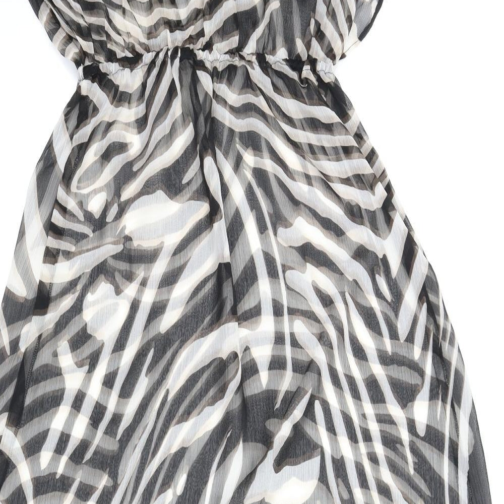 Accessorize Womens Brown Animal Print  A-Line  Size 14  - See-through