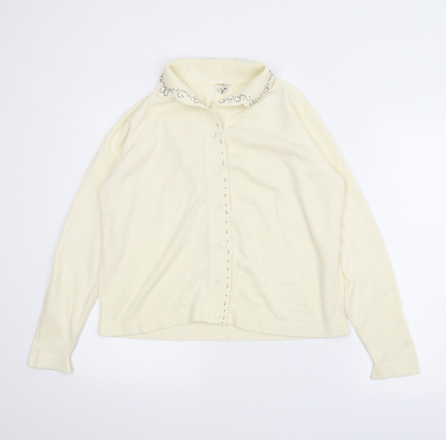 Draylon Womens Ivory   Cardigan Jumper Size M