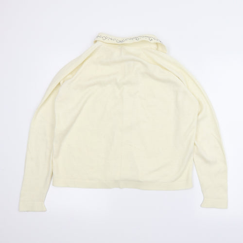 Draylon Womens Ivory   Cardigan Jumper Size M