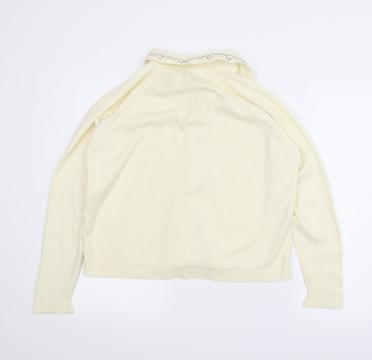 Draylon Womens Ivory   Cardigan Jumper Size M
