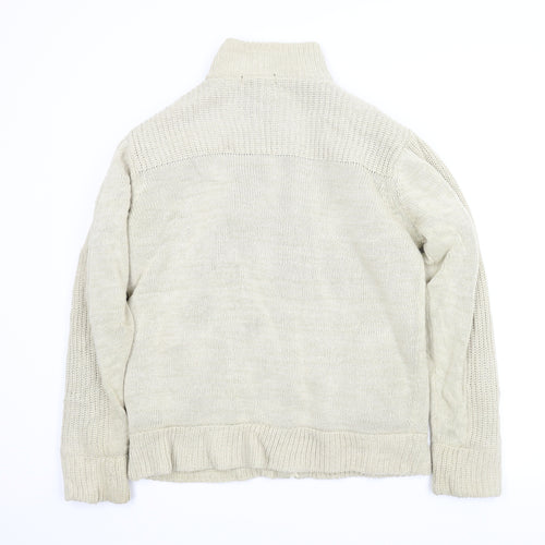 George Mens Beige   Cardigan Jumper Size M