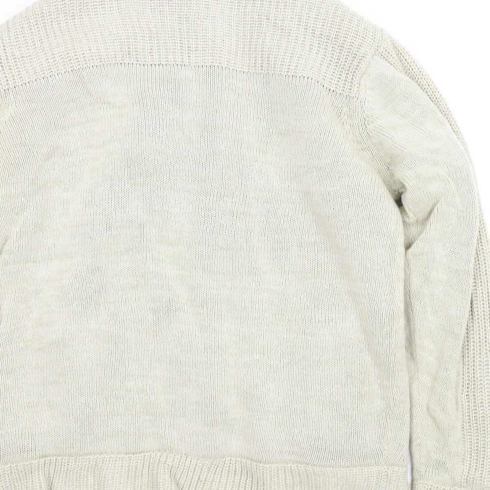 George Mens Beige   Cardigan Jumper Size M