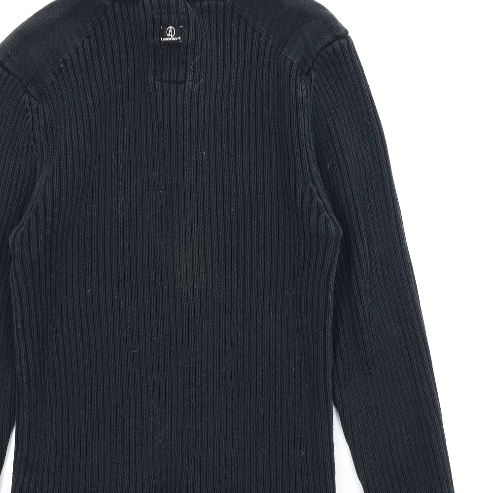 Le Breve Mens Blue   Henley Jumper Size 2XL