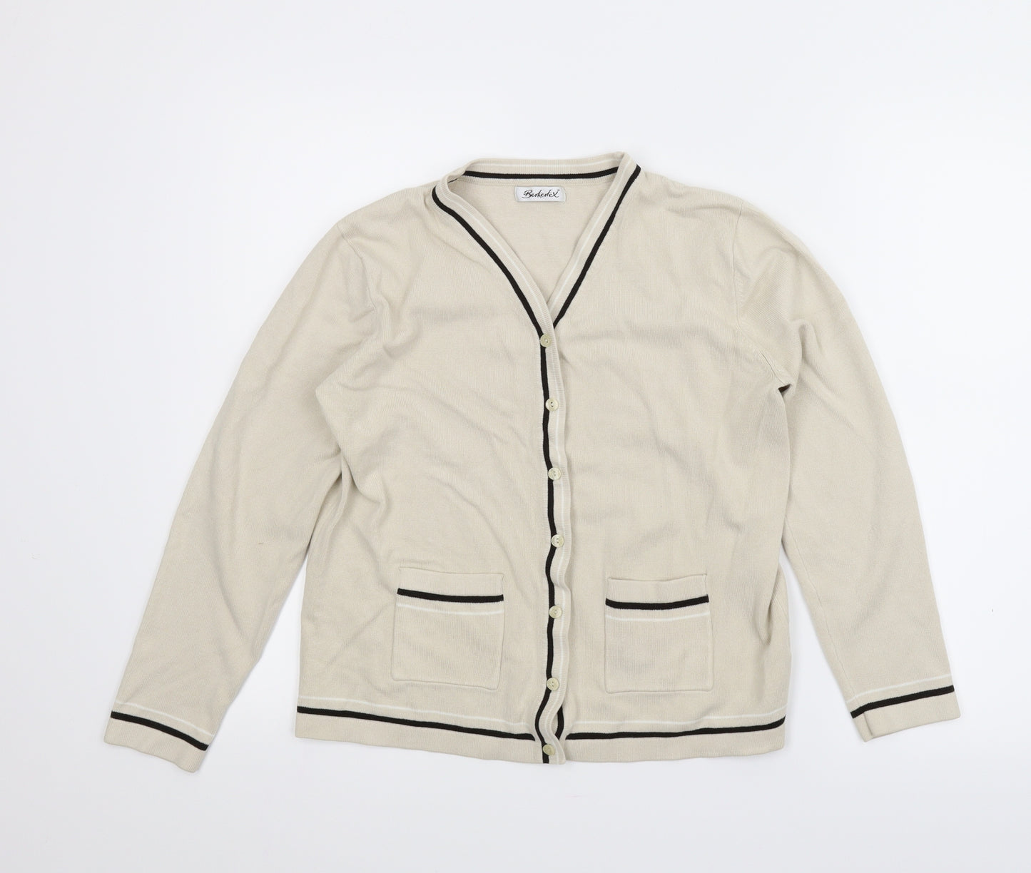 Berkertex Womens Beige   Cardigan Jumper Size 14