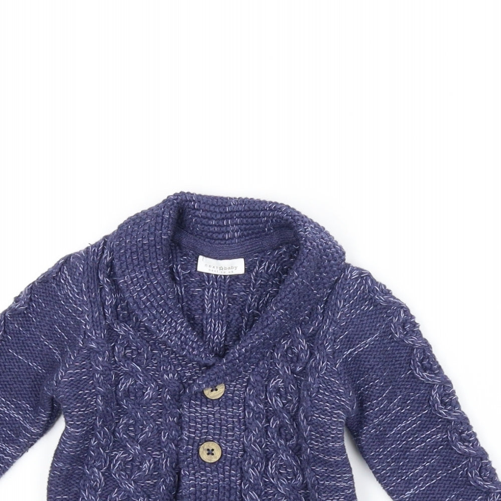 NEXT Boys Blue   Cardigan Jumper Size 6-9 Months