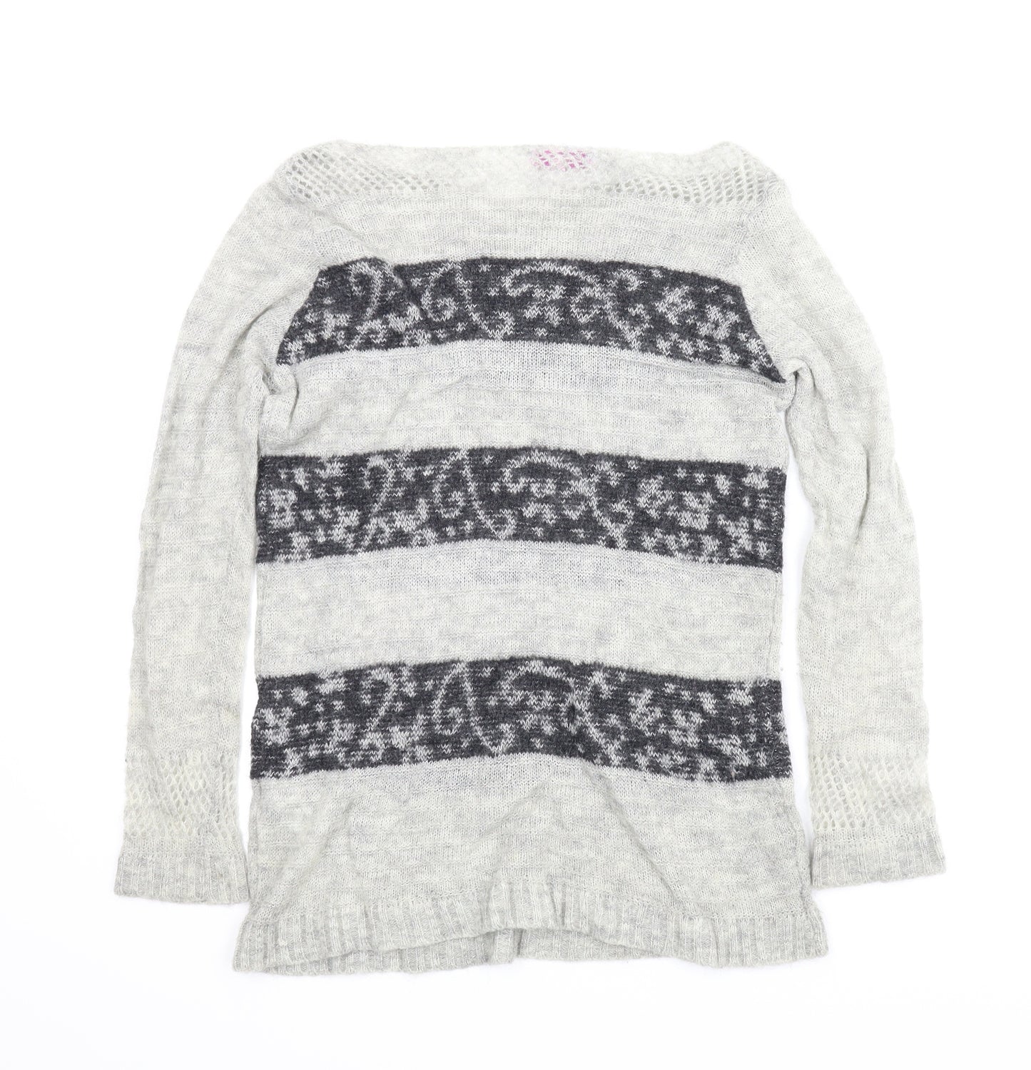 M&S Womens Grey Paisley  Pullover Jumper Size M