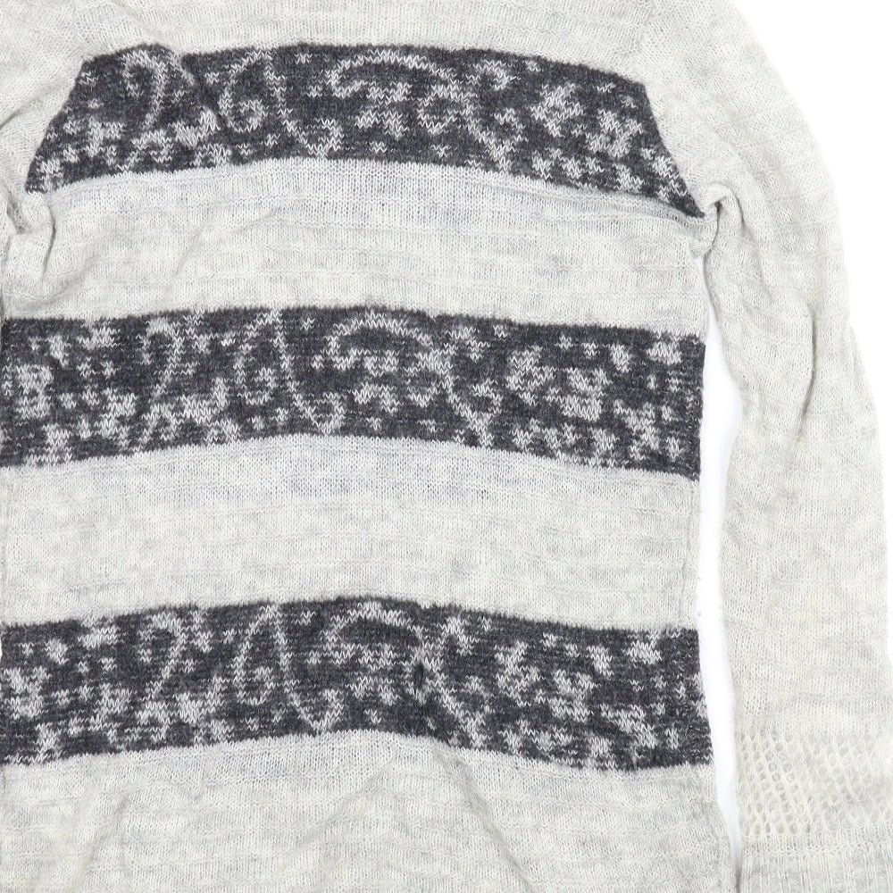 M&S Womens Grey Paisley  Pullover Jumper Size M