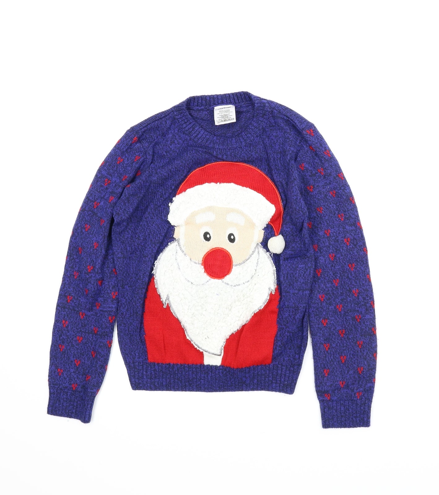 Lilly & Dan Girls Blue   Pullover Jumper Size 9-10 Years  - Christmas