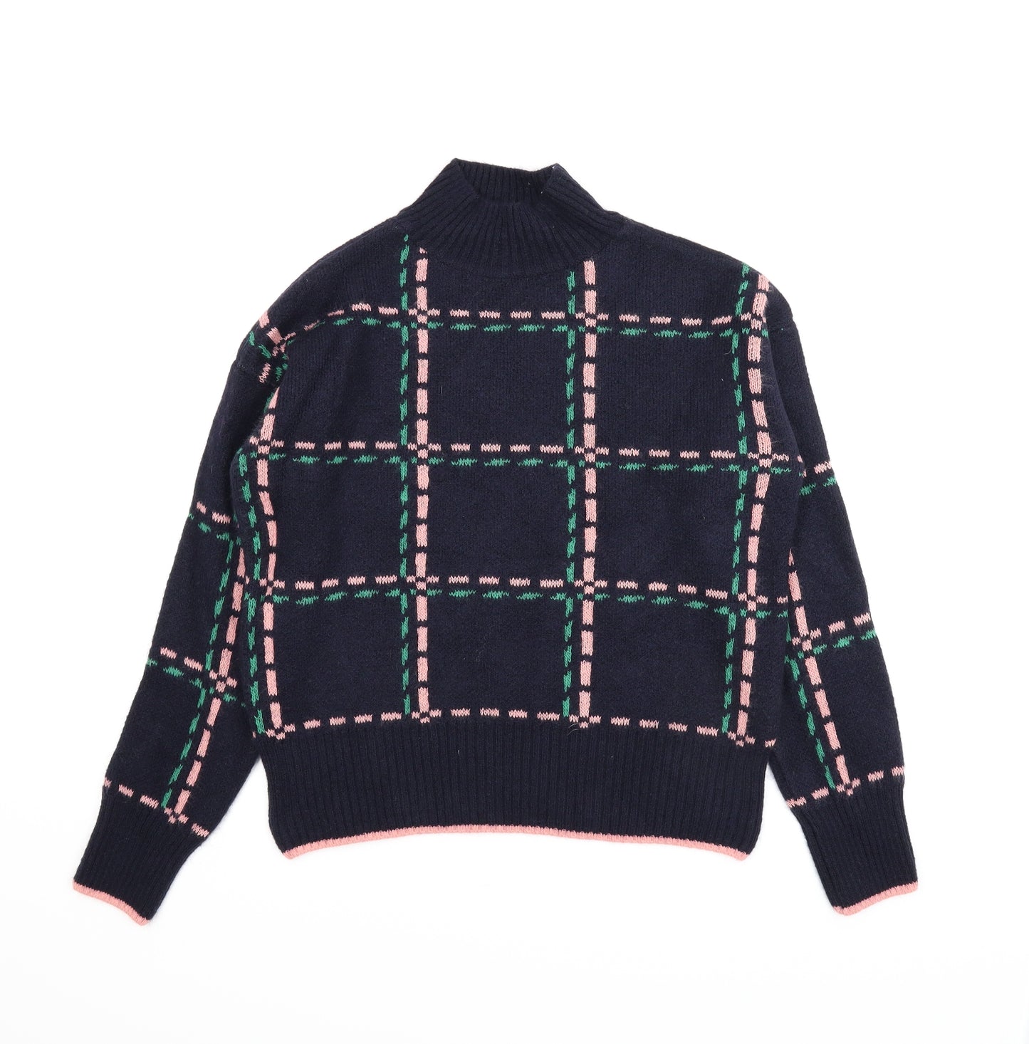 NEXT Womens Blue Plaid  Pullover Jumper Size S