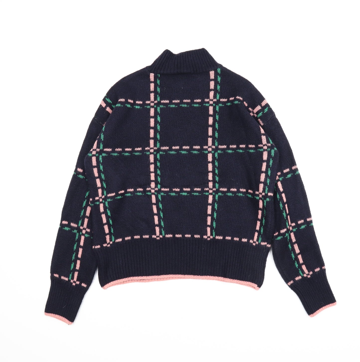 NEXT Womens Blue Plaid  Pullover Jumper Size S
