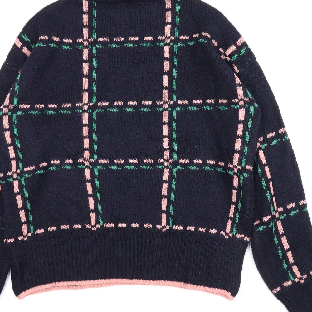 NEXT Womens Blue Plaid  Pullover Jumper Size S