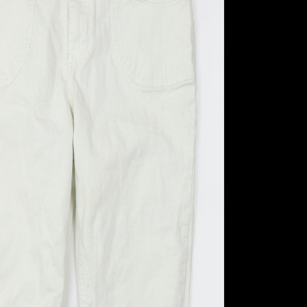 Cherokee Womens White  Denim Capri Jeans Size 14 L21 in
