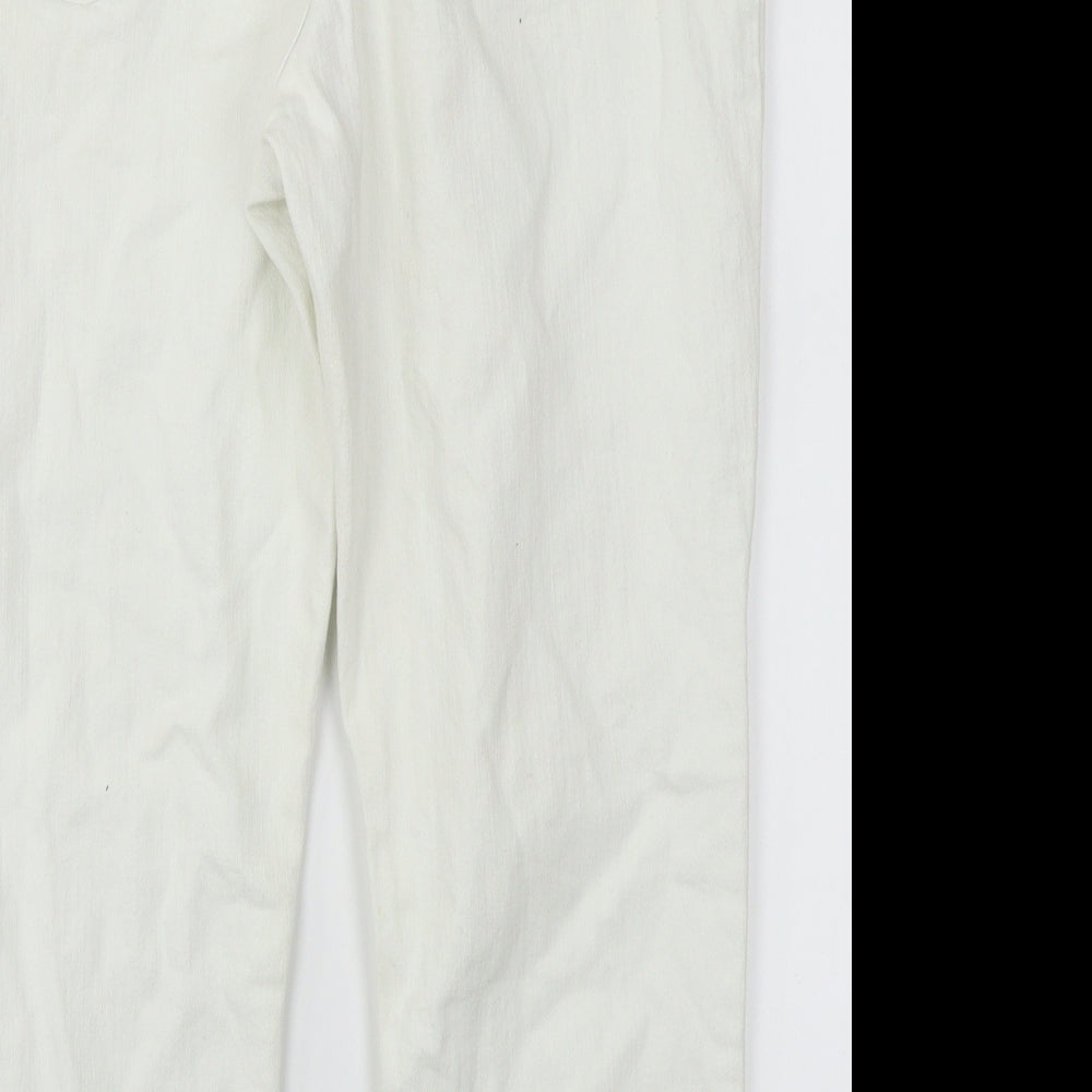 Cherokee Womens White  Denim Capri Jeans Size 14 L21 in