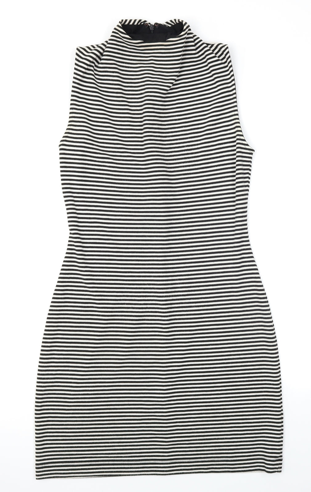 French Connection Womens Black Striped  Bodycon  Size 12