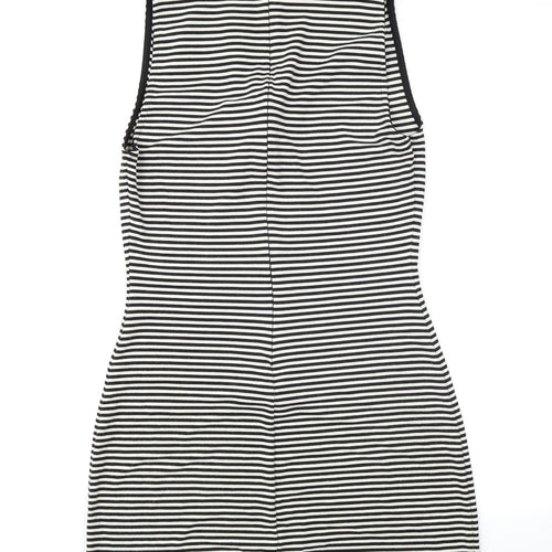 French Connection Womens Black Striped  Bodycon  Size 12