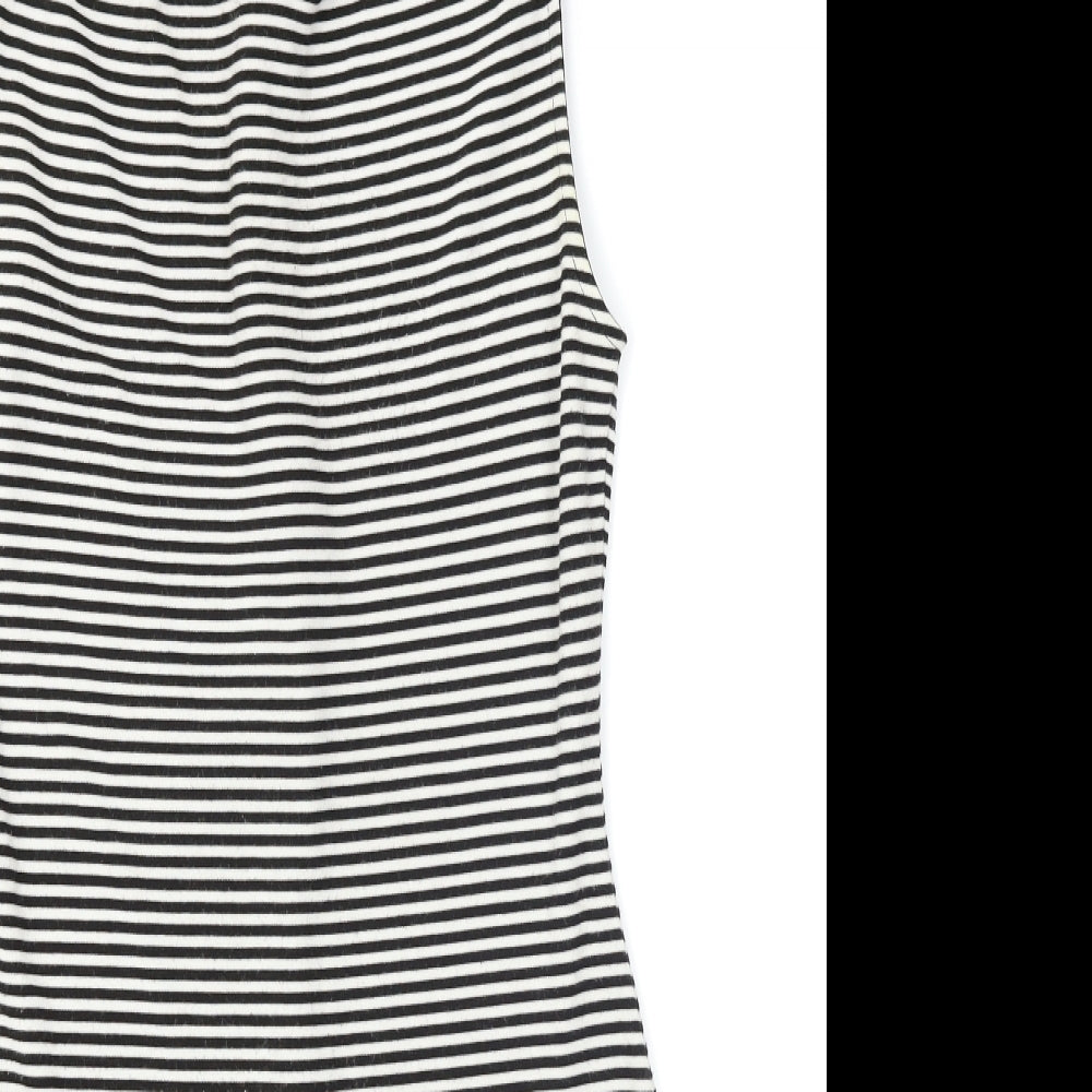 French Connection Womens Black Striped  Bodycon  Size 12
