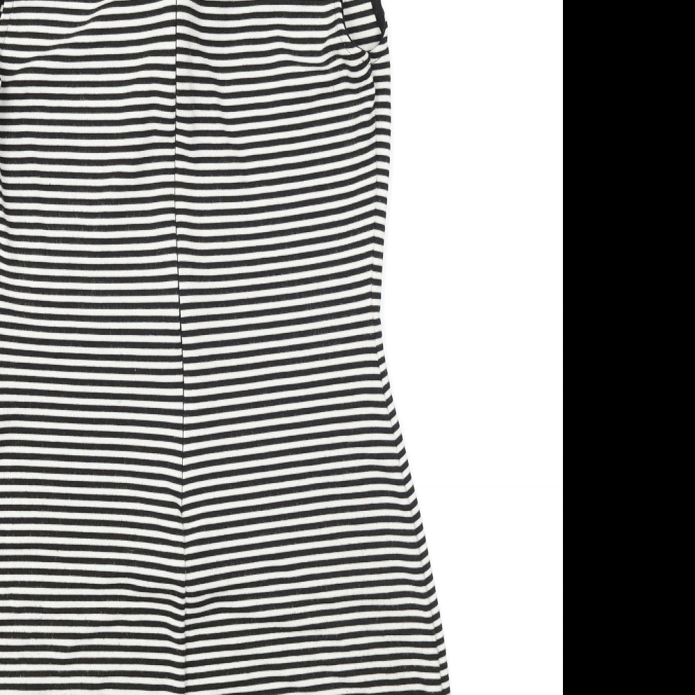 French Connection Womens Black Striped  Bodycon  Size 12