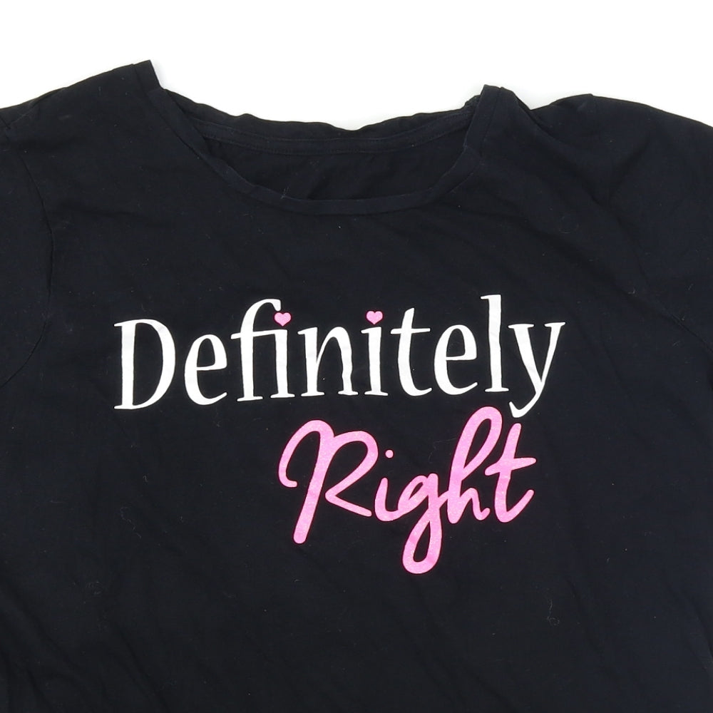 George Womens Black   Basic T-Shirt Size M