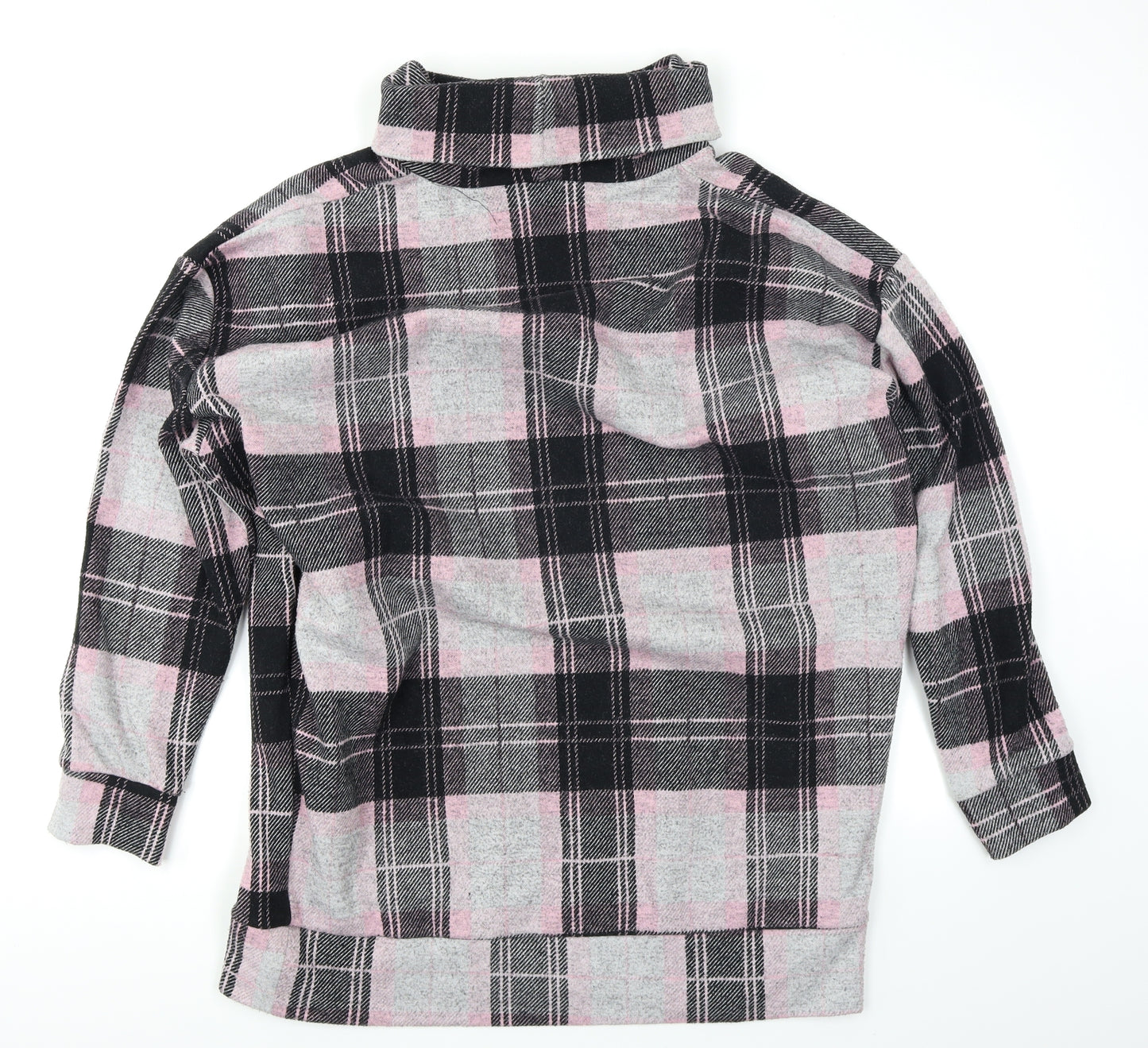 River Island Womens Pink Plaid  Pullover Jumper Size 16
