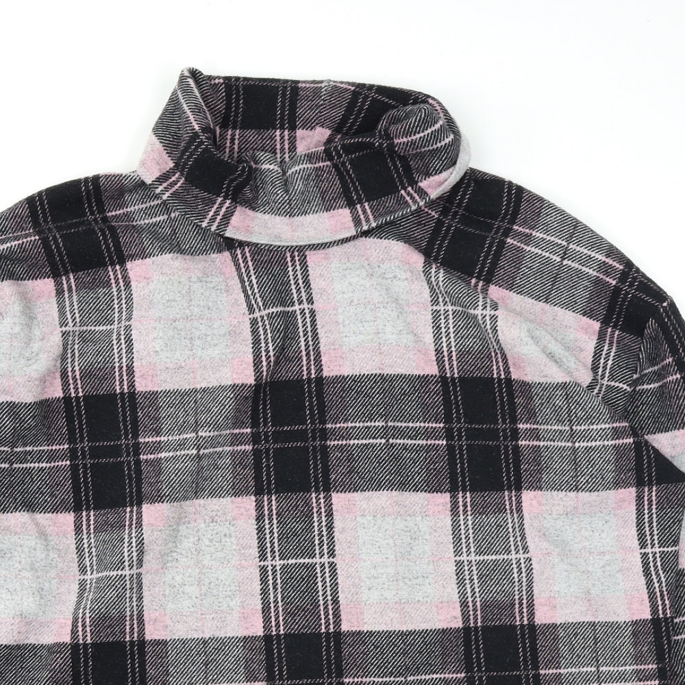 River Island Womens Pink Plaid  Pullover Jumper Size 16