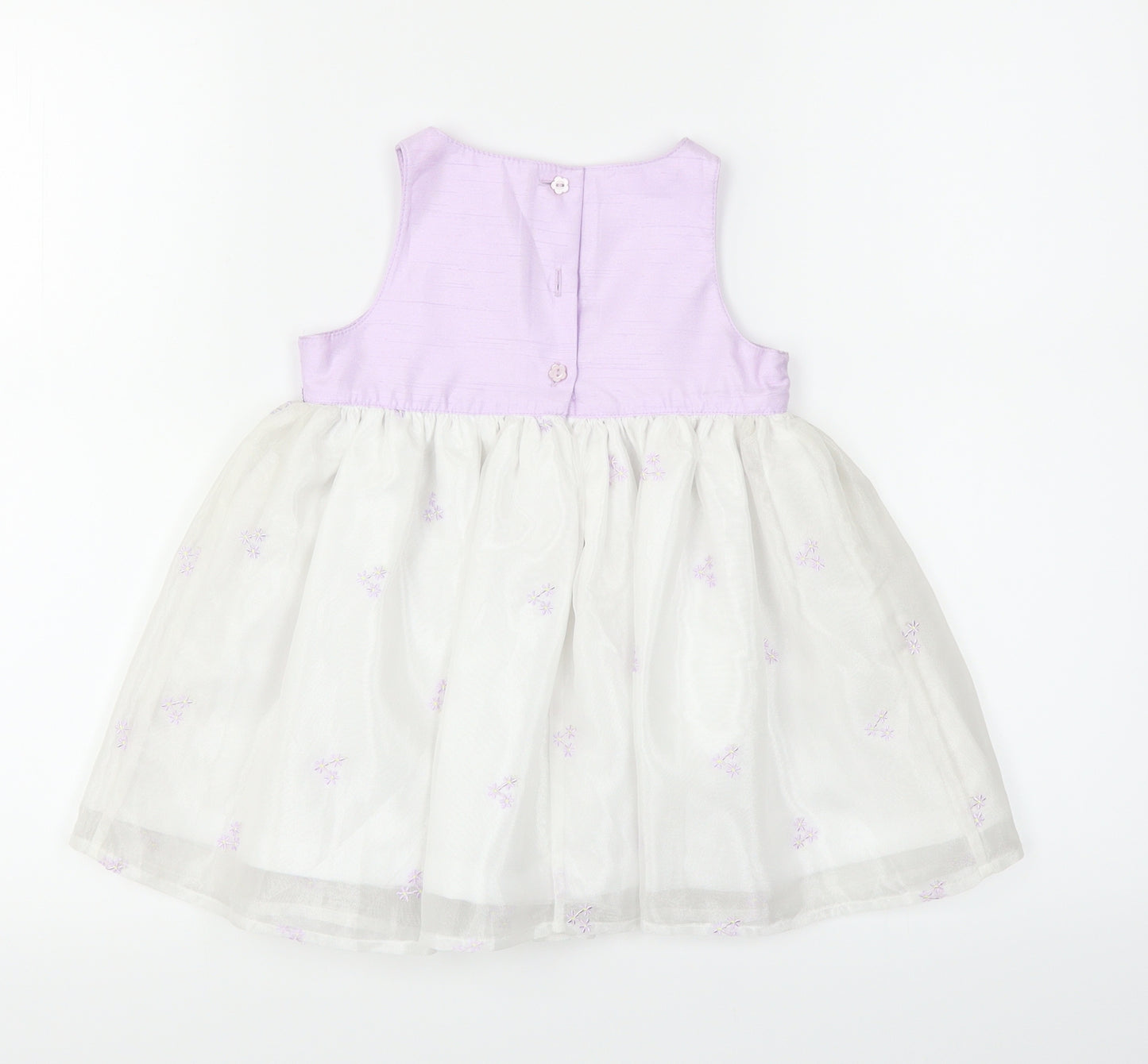 Marks & Spencer Girls Purple Floral  Fit & Flare  Size 12-18 Months