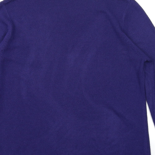 Classic Womens Blue  Knit Pullover Jumper Size 14