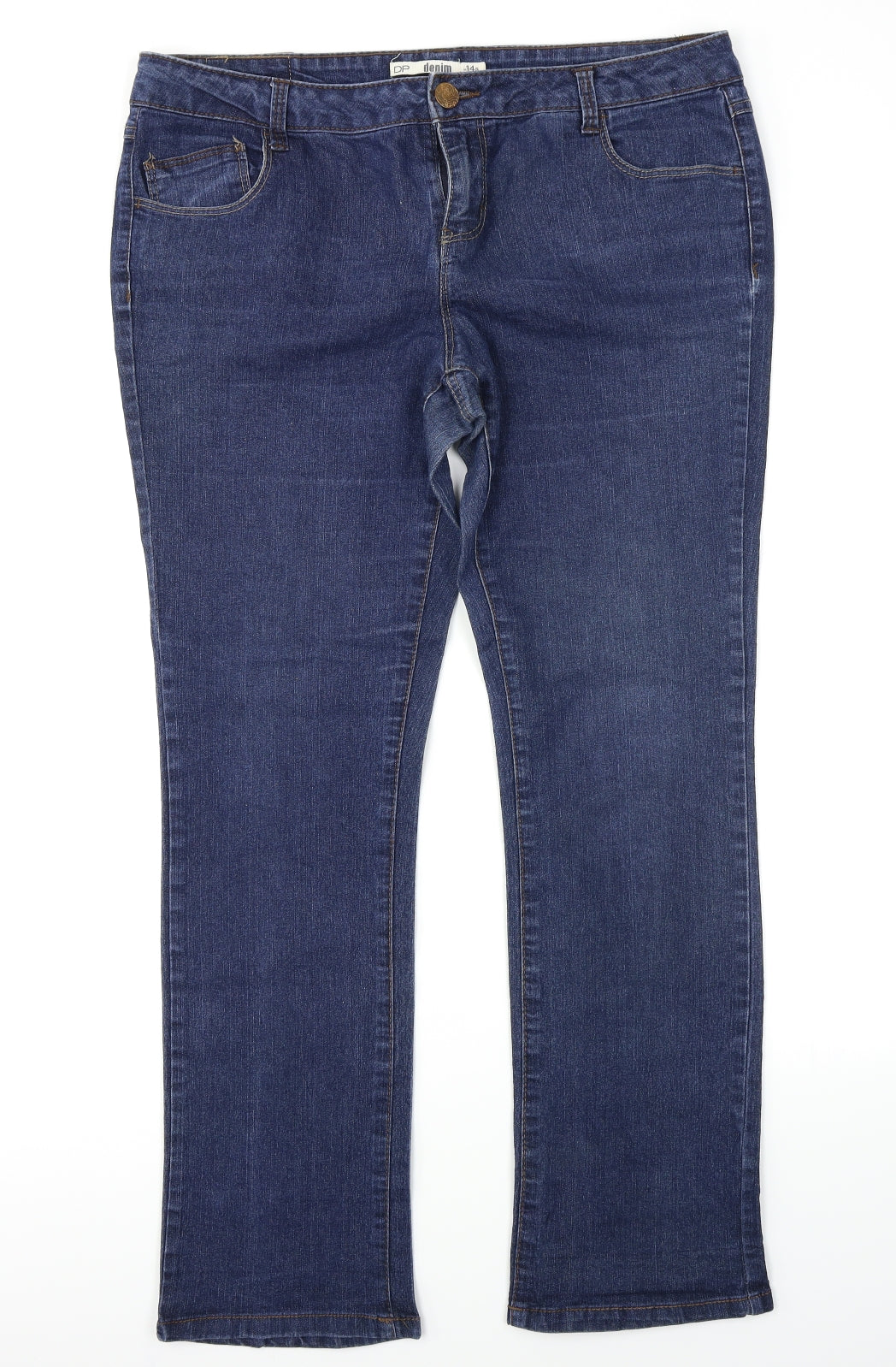 Dorothy Perkins Womens Blue  Denim Bootcut Jeans Size 14 L27 in