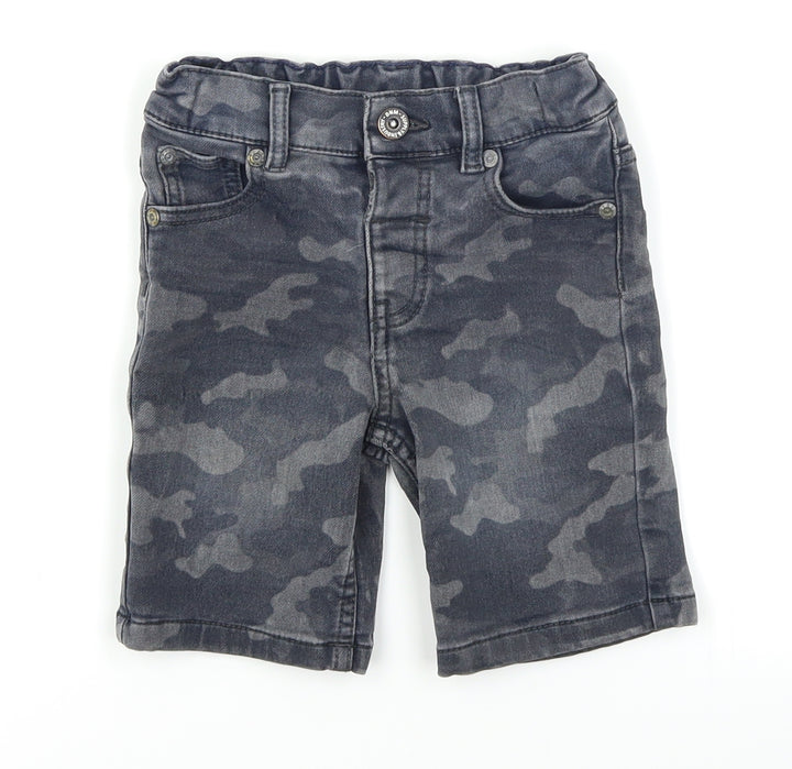 F&F Boys Grey Camouflage Denim Biker Shorts Size 2-3 Years