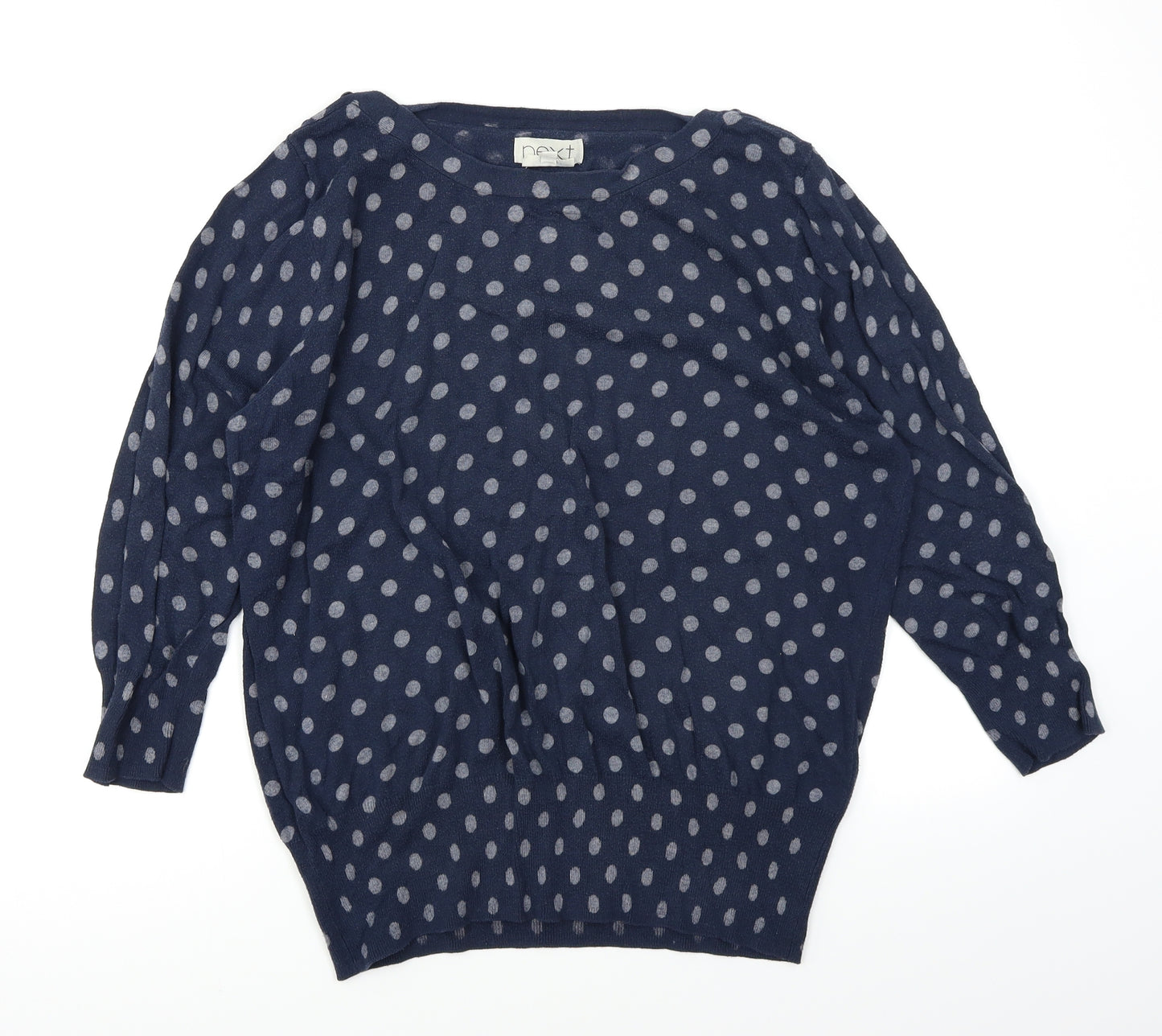 NEXT Womens Blue Polka Dot  Pullover Jumper Size 18